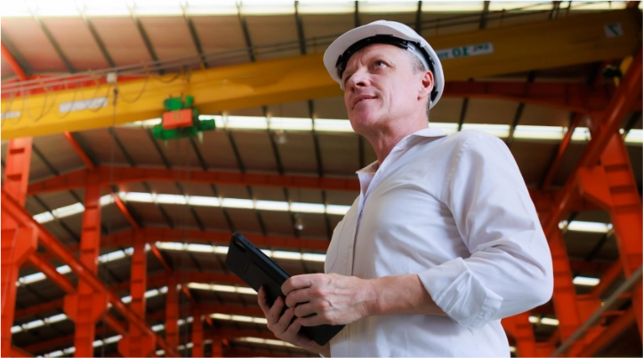 Woman smiling at phone while holding debit card